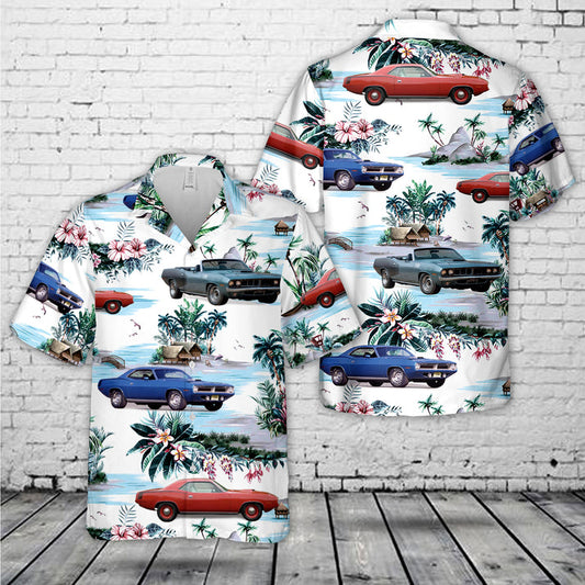 Bluejose Custom Car American Muscle Car 1970 Hawaiian Shirt