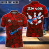 BlueJose Bowling And Pins Hexagon Strike Customized Name 3D Shirt ( 6 Colors)