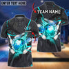 BlueJose Bowling And Pins Strike Flame Multicolor Customized Name 3D Shirt (4 Colors)