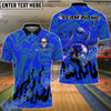 BlueJose Bowling And Pins Burning Rage Skull Customized Name 3D Shirt (6 Colors)