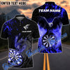 BlueJose Darts Thunder Feather Flame Eagle Personalized Name, Team Name Shirt (4 Colors)