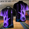 BlueJose Bowling And Pins Flame Customized Name 3D Shirt (6 Colors)