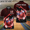 BlueJose Bowling And Pins Thunder Strike Down Customized Name 3D Shirt (6 Colors)