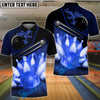 BlueJose Bowling And Pins Flame Dot Strike Customized Name 3D Shirt (4 Colors)