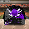 BlueJoses Bowling And Pins Paint Fire Multicolor Personalized Name Cap