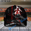 BlueJoses Bowling And Pins Strike The Blood Multicolor Personalized Name Cap