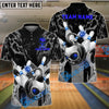 BlueJose Bowling And Pins Punisher Bomb Customized Name, Team Name 3D Shirt (4 Colors)