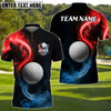 BlueJose Golf Ball Half Smoke Customized Name, Team Name 3D Shirts (4 Colors)