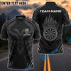 BlueJose Darts Flaming Target Crown Pattern Customized Name, Team Name 3D Shirt (4 Colors)