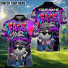 BlueJose Face Your Fear Street Golf Polo Shirt, Customized Name & Team Name 3D Shirts (4 Colors)