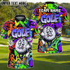 BlueJose Crazy Swing Golf Polo Shirt, Customized Name & Team Name 3D Shirts (4 Colors)