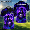 BlueJose Grim Reaper Fire Golf Polo Shirt, Customized Name & Team Name 3D Shirts (4 Colors)