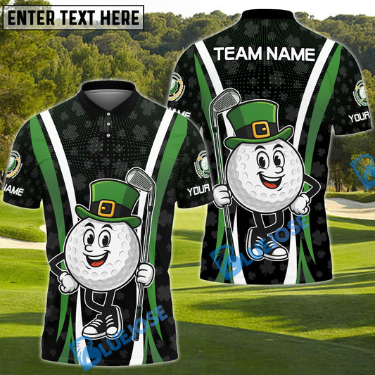 BlueJose Irish Cowboy St. Patrick Golf Polo Shirt Customized Name, Team Name Shirts
