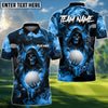 BlueJose Grim Reaper Golf Polo Customized Name, Team Name 3D Shirts (4 Colors)
