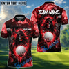 BlueJose Grim Reaper Golf Polo Customized Name, Team Name 3D Shirts (4 Colors)