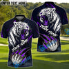 BlueJose Savage Tiger Golf Polo Customized Name, Team Name 3D Shirts (4 Colors)