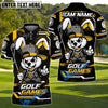 BlueJose Bunny Swing Golf Polo Customized Name, Team Name 3D Shirts (4 Colors)