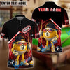 BlueJose Billiards 9 Ball Funny Character Swirl Customized Name, Team Name 3D Shirt (6 Colors)