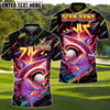 BlueJose Savage Shark Swing Golf Polo Shirt Customized Name, Team Name 3D Shirts (4 Colors)