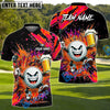BlueJose Splash Swing Golf Polo Personalized Name, Team Name 3D Shirt (4 Colors)