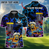 BlueJose Funny Beer Disc Golf Mascot Polo Personalized Name, Team Name 3D Shirt (4 Colors)