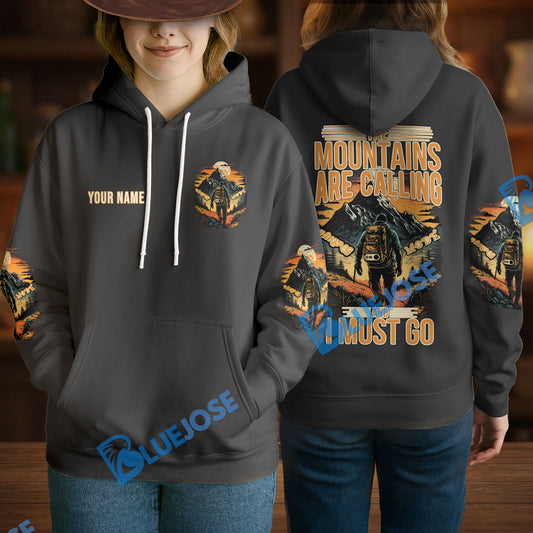 BlueJose Personalized Adventure Mountain Hiking Hoodie