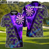 BlueJose Darts Fire Dartboard Flame Graphic Multicolor Options Personalized Name Shirt (6 Colors)