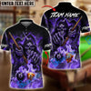 BlueJose Billiards 8 Ball 9 Ball Flame Reaper Cue Breaking Glass Personalized Name Shirt (4 Colors)