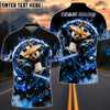 BlueJose Darts Fire Panda Samurai Dartboard Personalized Name, Team Name Unisex Shirt (4 Colors)