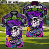 BlueJose Street Golf Drinker Golf Polo Personalized Name, Team Name 3D Shirt (4 Colors)
