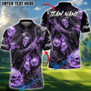BlueJose Grim Reaper Golf Polo Personalized Name, Team Name 3D Shirt (4 Colors)