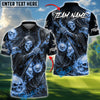 BlueJose Grim Reaper Golf Polo Personalized Name, Team Name 3D Shirt (4 Colors)