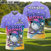 BlueJose Funny Bruh Golfer Polo Personalized Name, Team Name 3D Shirt (4 Colors)