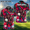 BlueJose Golf Angry Wolf Chaos Graphic Design Personalized Name, Team Name 3D Shirt (4 Colors)