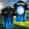 BlueJose Golf Heavenly Flame Design Personalized Name, Team Name 3D Shirt (4 Colors)