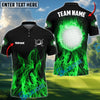 BlueJose Golf Heavenly Flame Design Personalized Name, Team Name 3D Shirt (4 Colors)