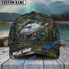 BlueJose Fishing Mossy Camo Water Ring Personalized Name Classic 3D Cap (13 Breeds)
