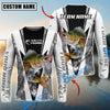 Bluejose Fishing Black White Hexagon Custom Name & Team Name 3D Shirts (12 Breeds)