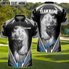 BlueJose Golf Thunder White Tiger Personalized Name, Team Name 3D Shirt (6 Colors)