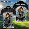 BlueJose Golf Fire Skull Crack Ball Personalized Name, Team Name 3D Shirt (6 Colors)