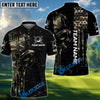 BlueJose Golf Camo Punisher Skull Personalized Name, Team Name 3D Shirt (4 Colors)