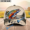 BlueJose Fishing Vintage Lake Scene Personalized Name Classic 3D Cap (13 Breeds)
