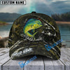 BlueJose Fishing Camouflage Water Splash Rod Reel Personalized Cap (13 Breeds)