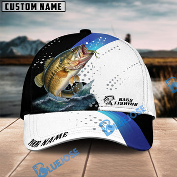 BlueJose Bass Fishing Blue Camo Pattern Personalized Cap