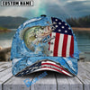 BlueJose Fishing Patriotic Lace-Up Design Personalized Cap (13 Breeds)