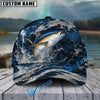 BlueJose Fishing Dark Ocean Camo Design Personalized Cap (13 Breeds)