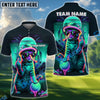 BlueJose Golf Cat Neon Style Personalized Name, Team Name 3D Shirt (4 Colors)