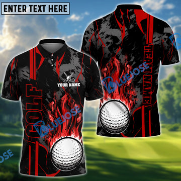 BlueJose Golf Strike The Blood Personalized Name, Team Name 3D Shirt (4 Colors)