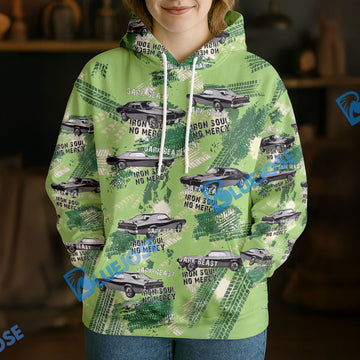 Bluejose Personalized 1970 Mercury Cougar Classic Muscle Car Hoodie