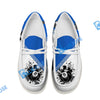 BlueJose Billiards Ball 8 Black Stains White Canvas Loafer Shoes ( 4 Colors )